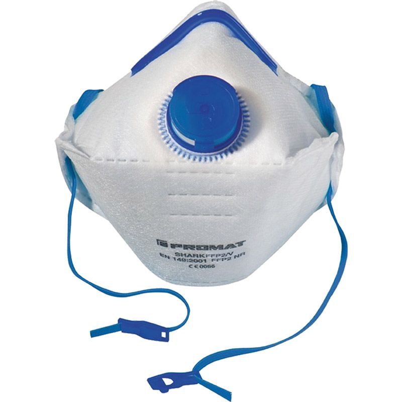 Atemschutzmaske Shark FFP2 NR faltbar mit Ausatemventil PROMAT Produktbild BIGPIC L