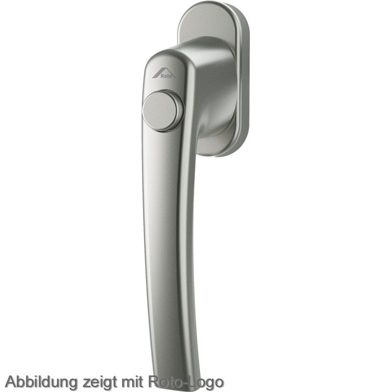 ROTO Fenstergriff ROTOLINE Alu ohne Logo mit Druckknopf - inkl. Schrauben Produktbild BIGPIC L