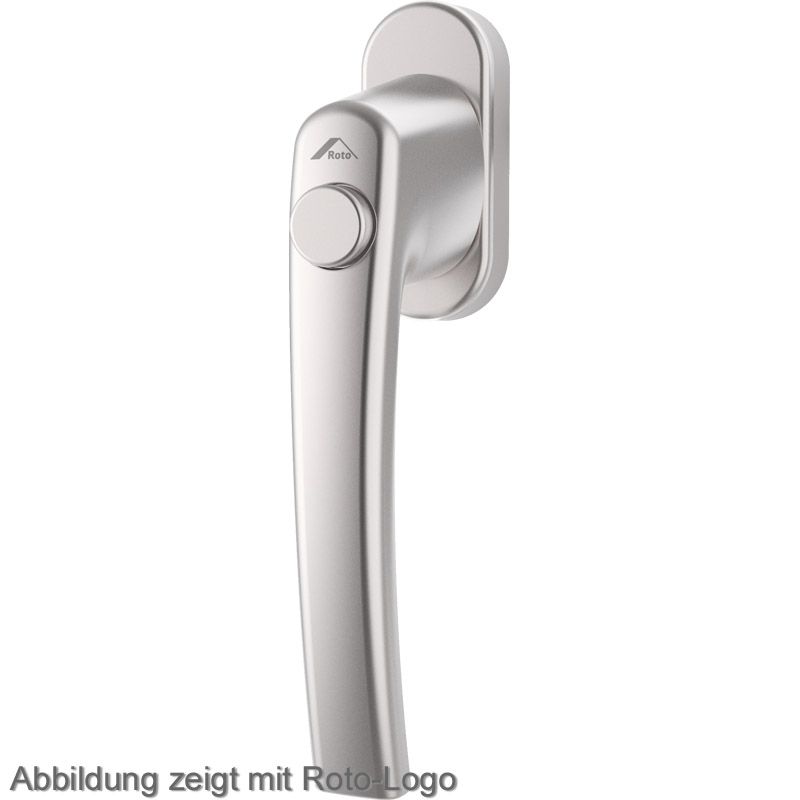 ROTO Fenstergriff ROTOLINE Alu ohne Logo mit Druckknopf - inkl. Schrauben Produktbild BIGPIC L