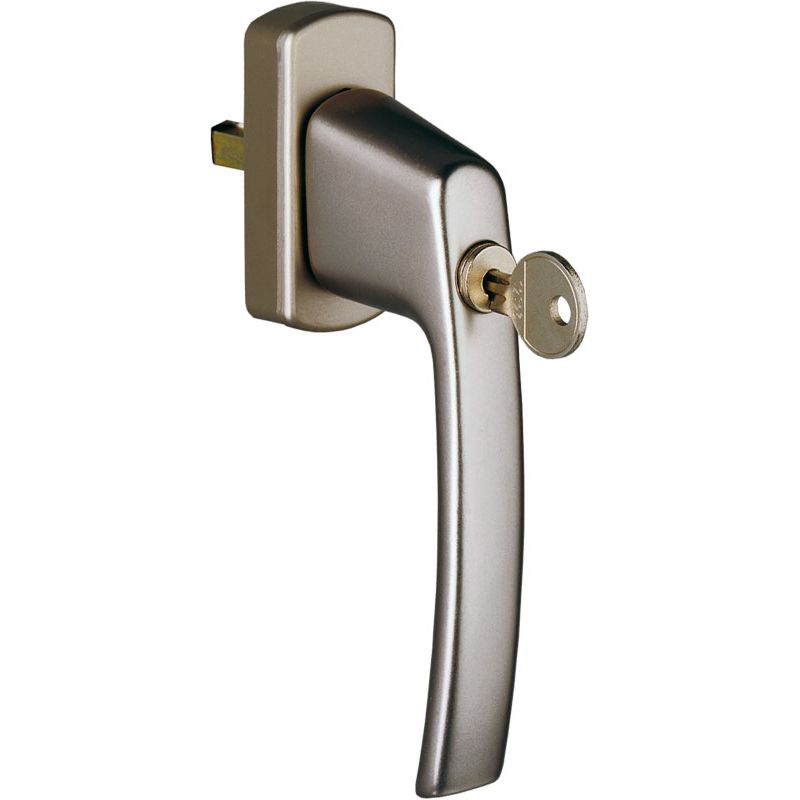 MACO Fenstergriff mit Sperrzylinder TRESOR Alu 90° ohne Logo - mit Stift ohne Schrauben Produktbild BIGPIC L