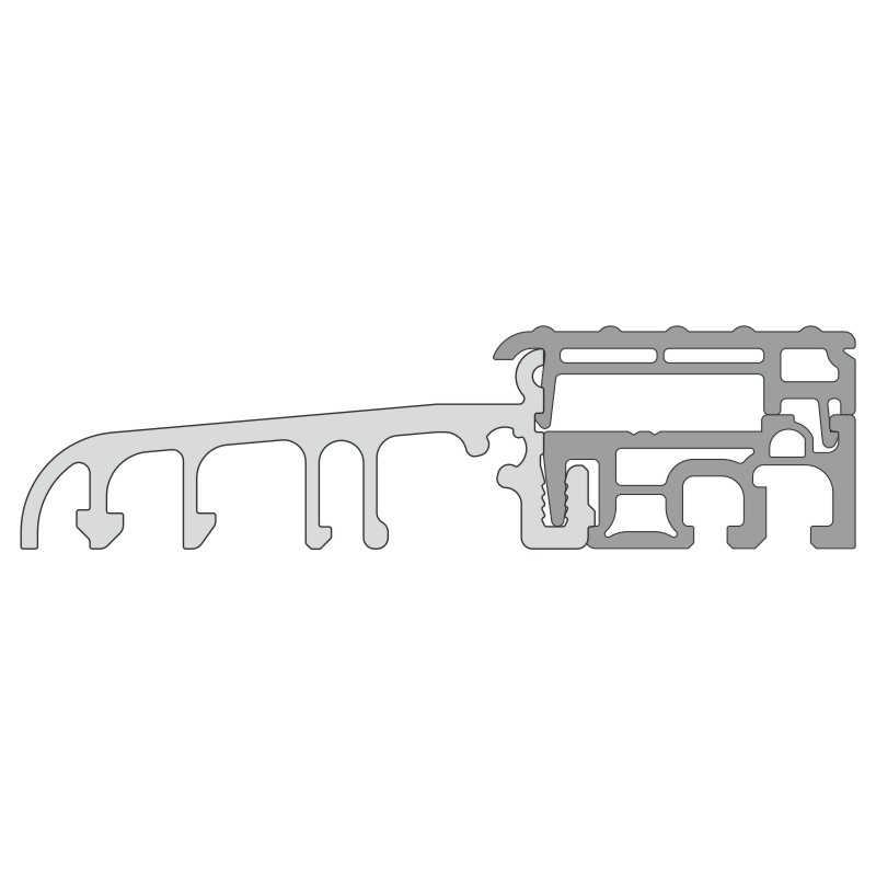 greenteQ Schwelle TB grau mit Deckel grau geriffelt Produktbild BIGPIC L