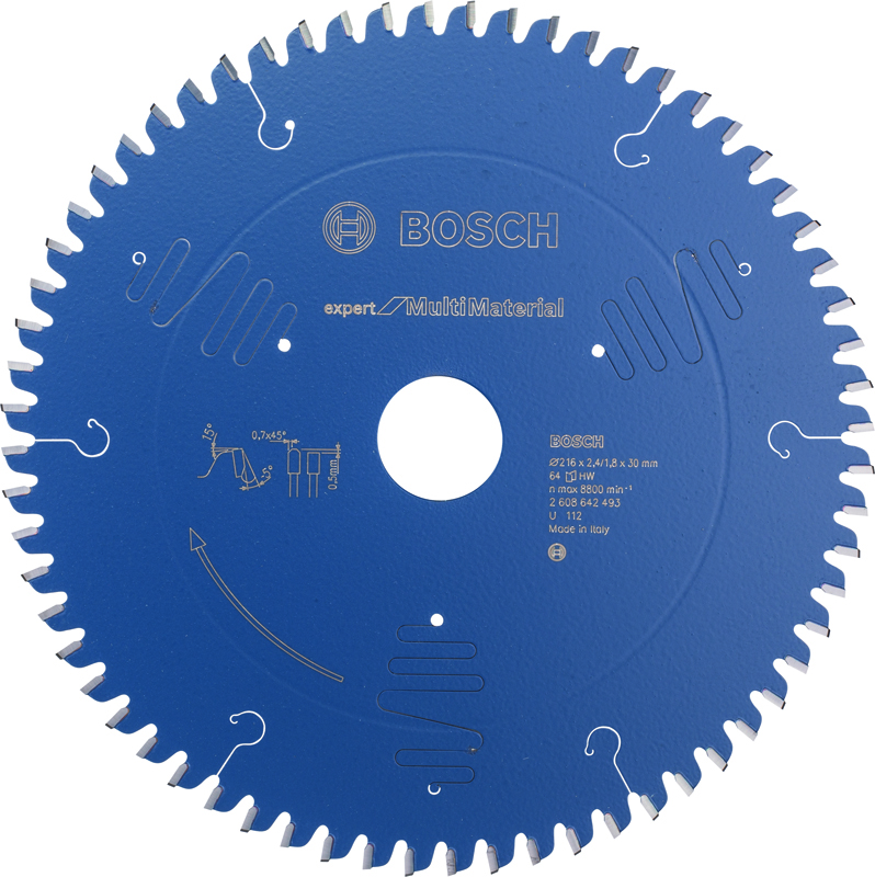 Kreissägeblatt 216x30x2,4/1,8mm, 64 TCG, Expert for MultiMaterial Produktbild BIGPIC L