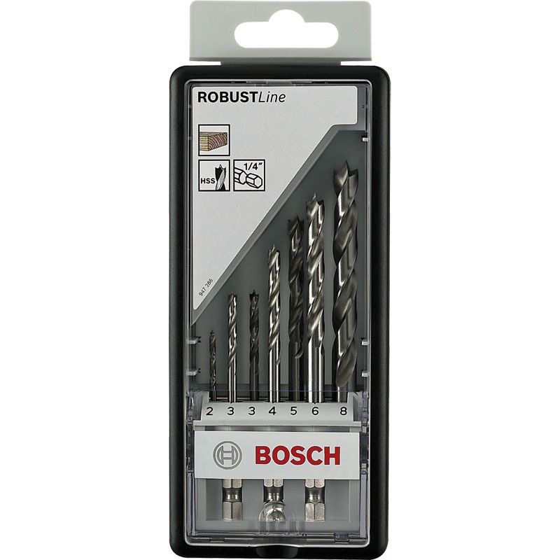 Holzbohrerset mit 6-kt Schaft 7-tlg Produktbild BIGPIC L