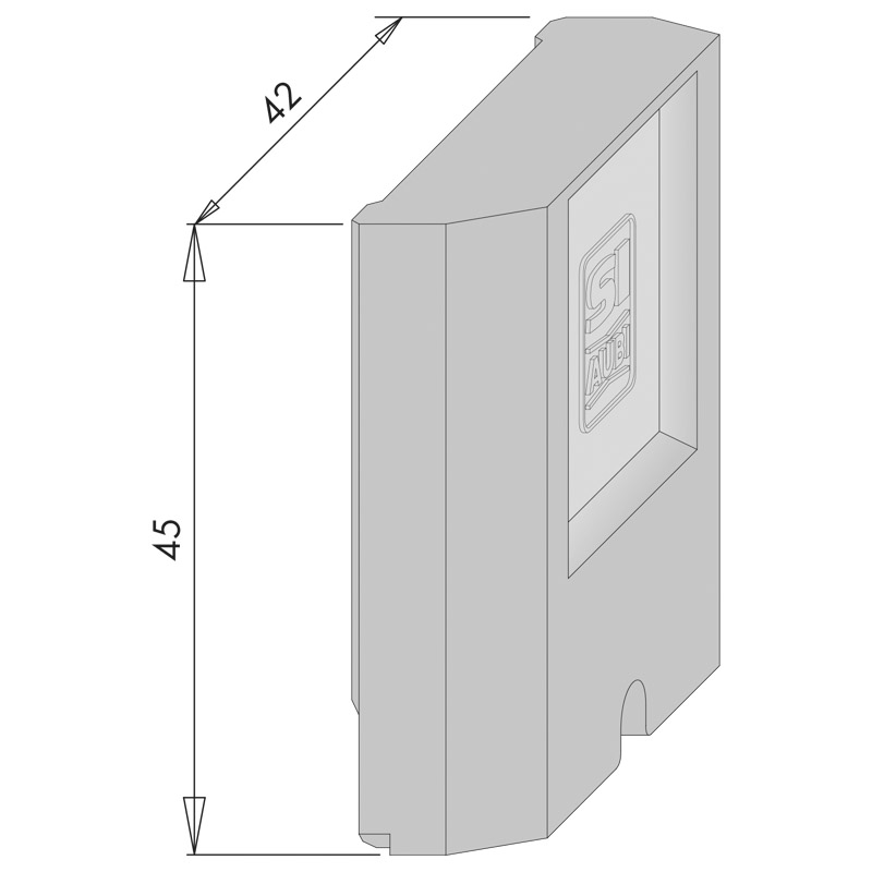 Füllstück unten niedrig Ral 7040 Produktbild BIGPIC L