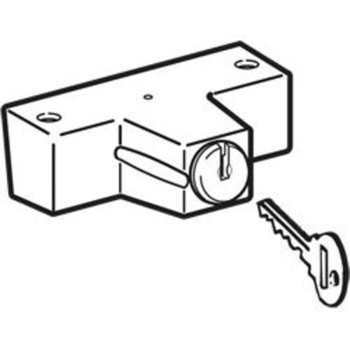 Drehsperre mit Zylinder weiß*VE50* Produktbild BIGPIC L