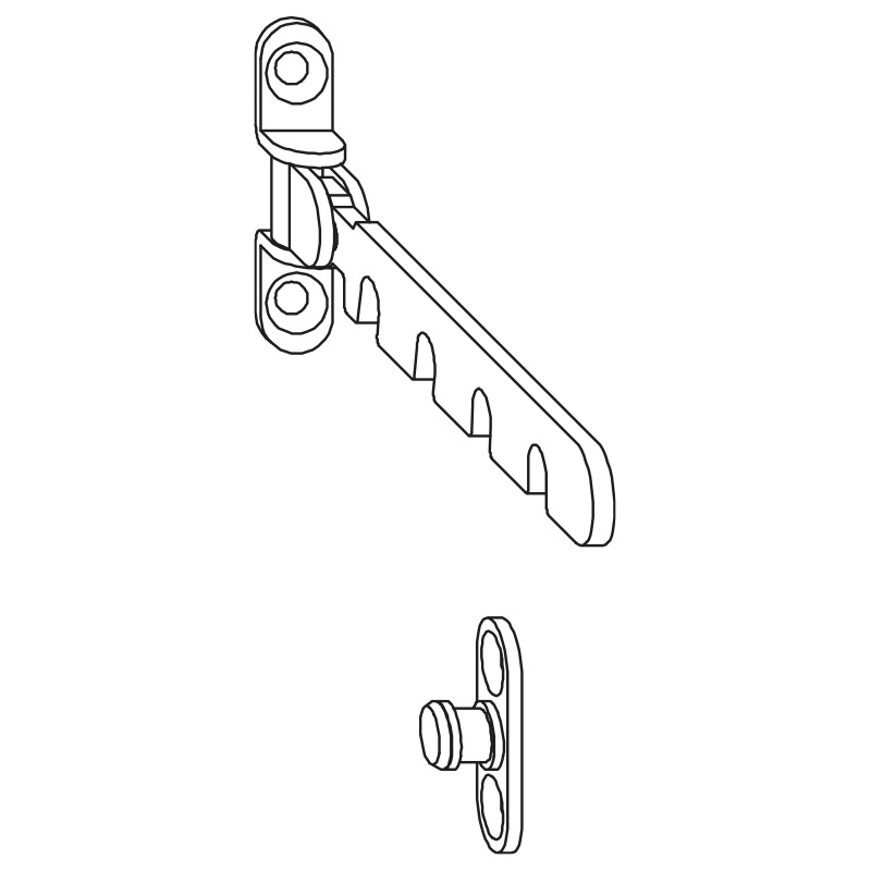 Fensterfeststeller A0092 weiß Krt100 Produktbild BIGPIC L