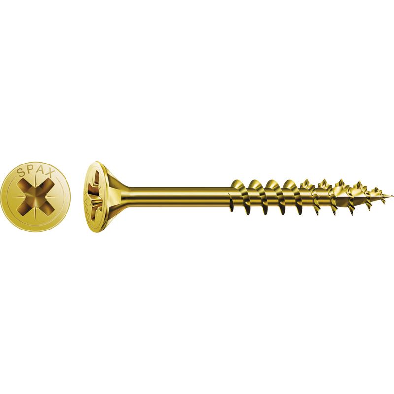 SPAX Universalschraube, Teilgewinde, Senkkopf, Kreuzschlitz PZ, 4CUT, YELLOX Produktbild BIGPIC L