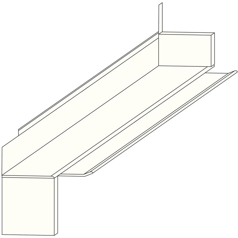 VHA135 250 RAL 9016 weiß - Aluminium-Verbinder für Außenecke 135° zu VBH250 Produktbild BIGPIC L