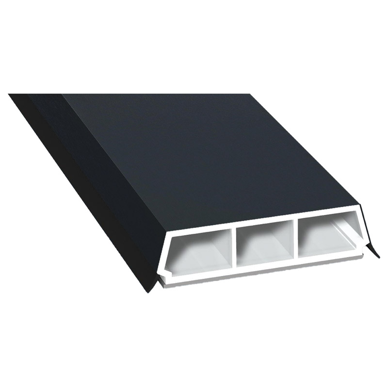 Trapez-Sprosse 52mm SK Lg. 6,00m foliert, mit zwei schwarzen Weichlippen 70 1605-167 Anthrazitgrau Produktbild BIGPIC L