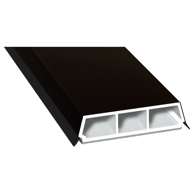 Trapez-Sprosse 52mm SK Lg. 6,00m foliert, mit zwei schwarzen Weichlippen 85 1805-167 Schwarzbraun Produktbild BIGPIC L