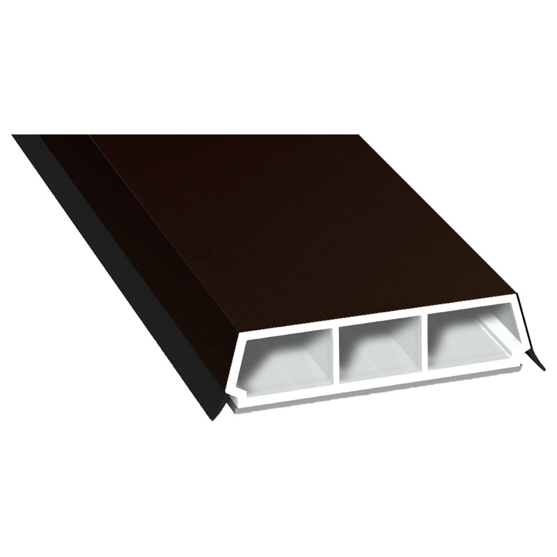 Trapez-Sprosse 52mm SK Lg. 6,00m foliert, mit zwei schwarzen Weichlippen 88 7505-167 Schokobraun Produktbild BIGPIC L