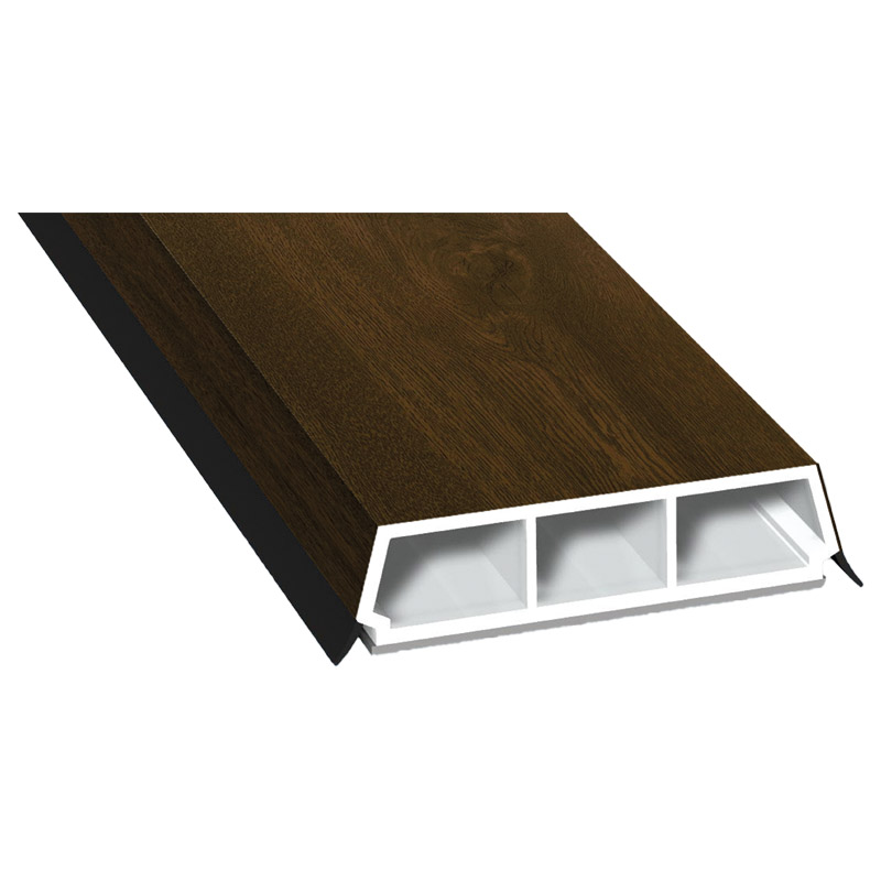 Trapez-Sprosse 52mm SK Lg. 6,00m foliert, mit zwei schwarzen Weichlippen 217 8007-167 Nussbaum Produktbild BIGPIC L