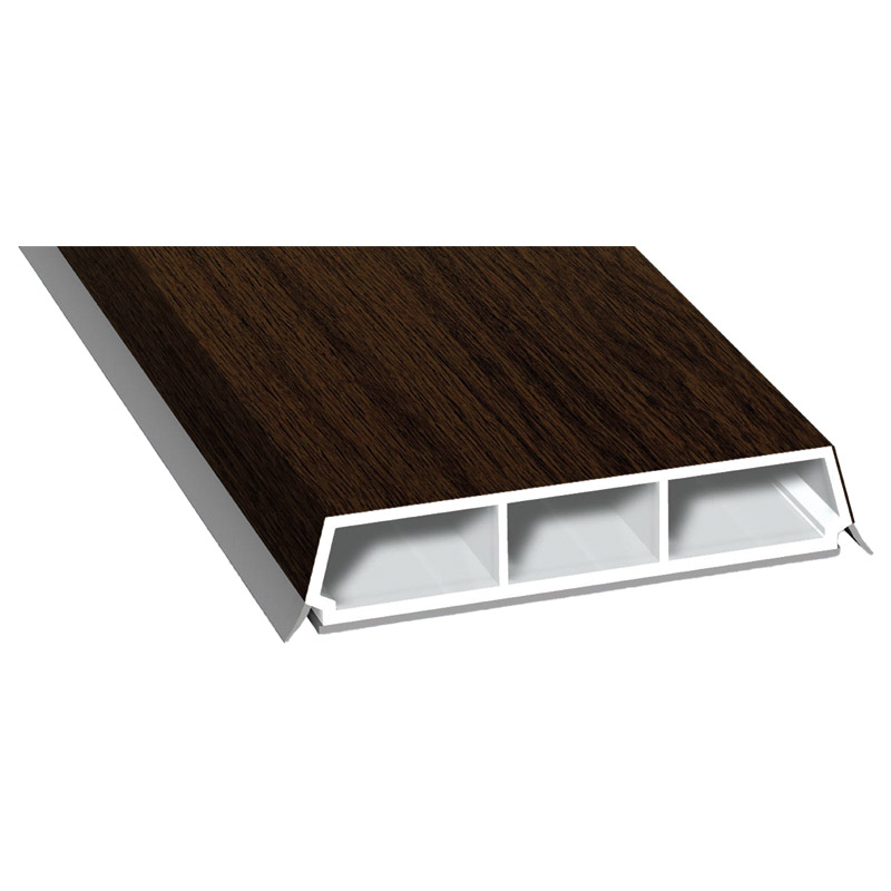 Trapez-Sprosse 65mm SK Lg. 6,00m foliert, mit zwei schwarzen Weichlippen 205 2089-167 Eiche Dunkel Produktbild BIGPIC L