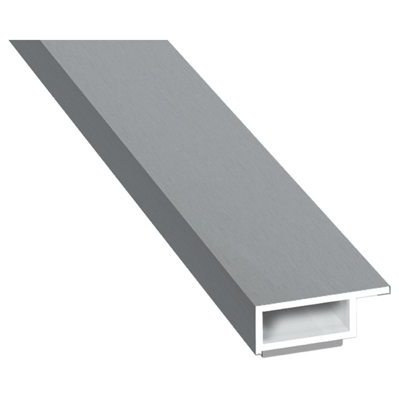 Kammerprofil 20x7 mm SK Lg. 6,00 m foliert mit Nase 71 5505-167 Silbergrau Produktbild BIGPIC L