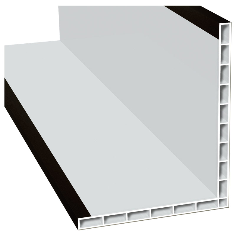 Hohlkammerwinkel 110x90mm Lg. 6,00m foliert 85 1805-167 Schwarzbraun Produktbild BIGPIC L