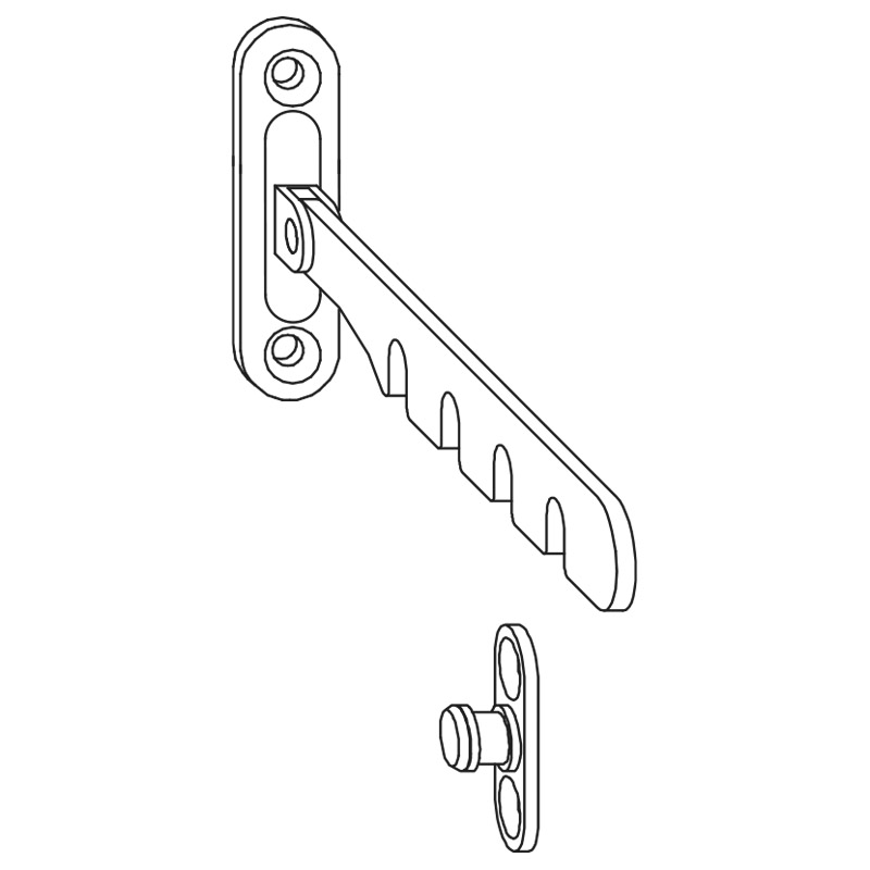Fensterfeststeller signalweiß Krt100 Produktbild BIGPIC L