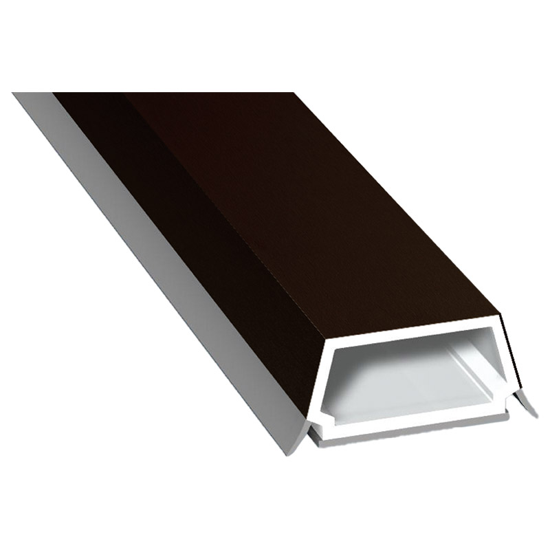 Trapez-Sprosse 27mm SK Lg. 6,00m foliert, mit zwei schwarzen Weichlippen 88 7505-167 Schokobraun Produktbild BIGPIC L