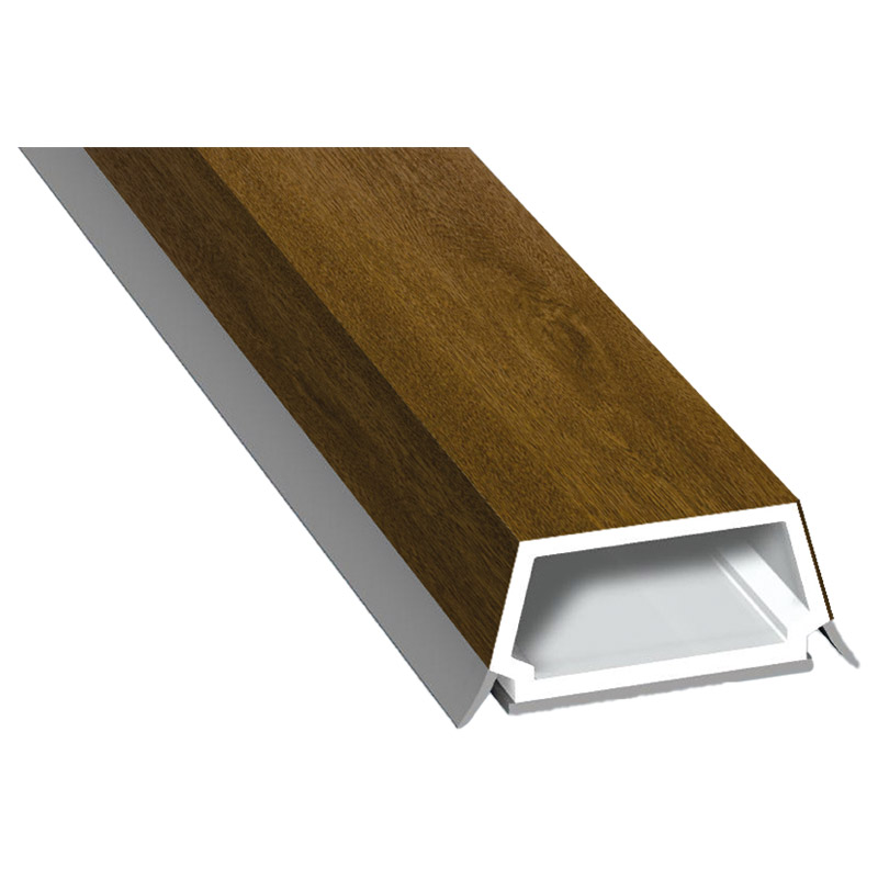 Trapez-Sprosse 27mm SK Lg. 6,00m foliert, mit zwei schwarzen Weichlippen 217 8001-167 Golden Oak Produktbild BIGPIC L