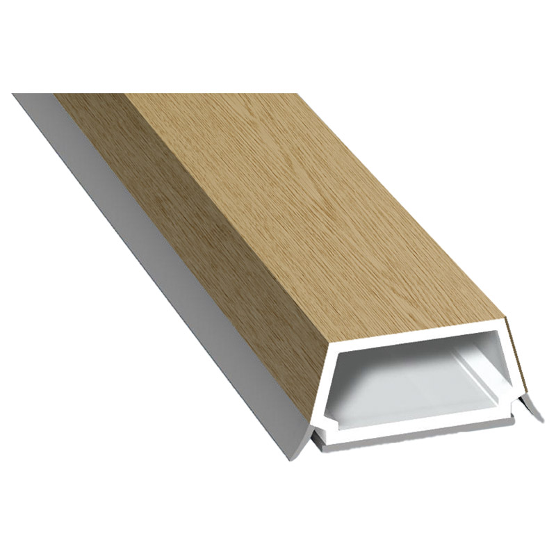 Trapez-Sprosse 27mm SK Lg. 6,00m foliert, mit zwei schwarzen Weichlippen 311 8076-168 Eiche Natur Produktbild BIGPIC L