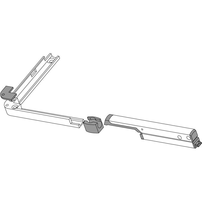Geze OL 90N Handhebel m.Eckuml mbr lack Produktbild BIGPIC L