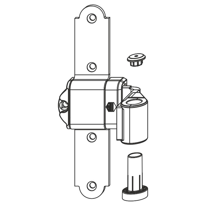 Kreuzband MMV seitl. reg. o.Ans.Lasche KR= 32-55 AT= 16-24 Schwarz-S Produktbild BIGPIC L