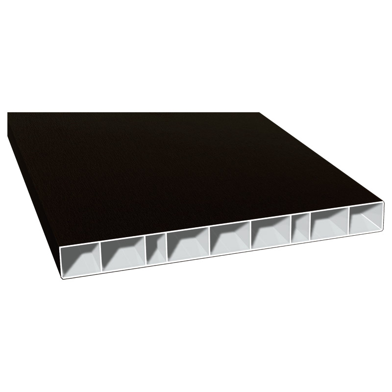 Hohlkammerprofil 200x20mm Lg. 6,00m foliert 85 1805-167 Schwarzbraun Produktbild BIGPIC L