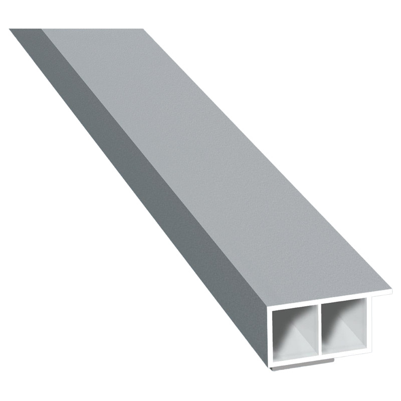 Kammerprofil 30x15mm SK Lg. 6,00m foliert, mit Nase 71 5505-167 Silbergrau Produktbild BIGPIC L
