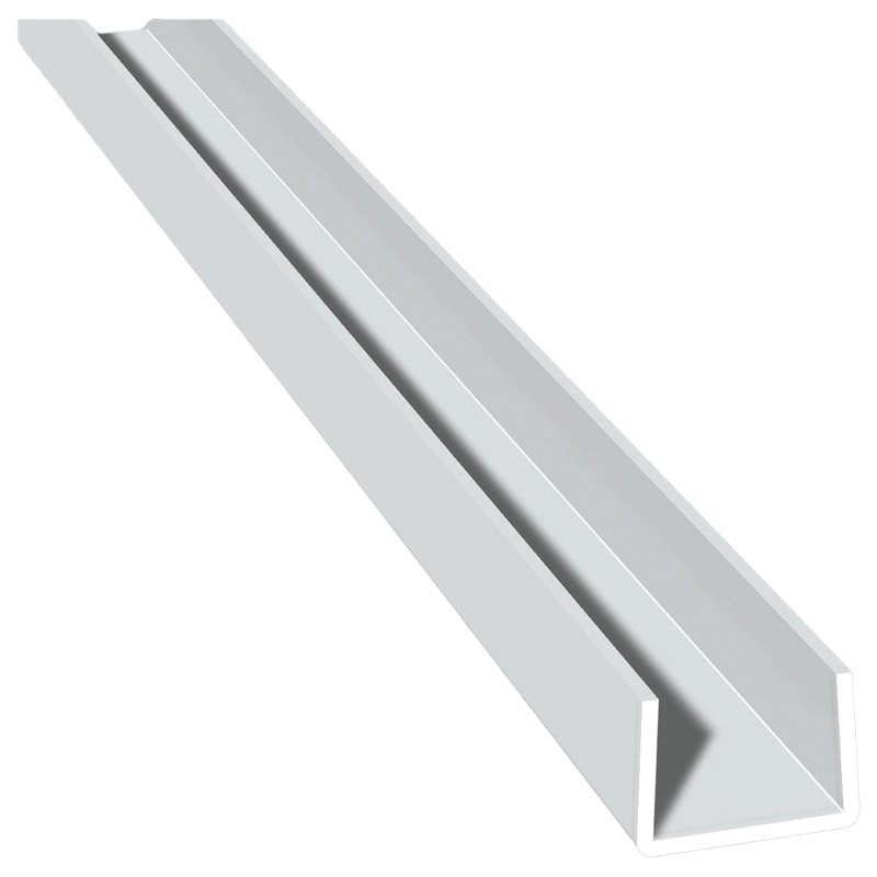 U-Profil 20x28mm Lg. 6,00m Weiß, VE: 60m Produktbild BIGPIC L