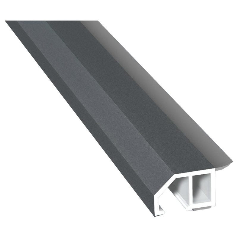 Anschluß-Profil 30mm WL SK Lg. 6,00m foliert, klipsbar, WL Schwarz70 1205-083 Basaltgrau Glatt Produktbild BIGPIC L