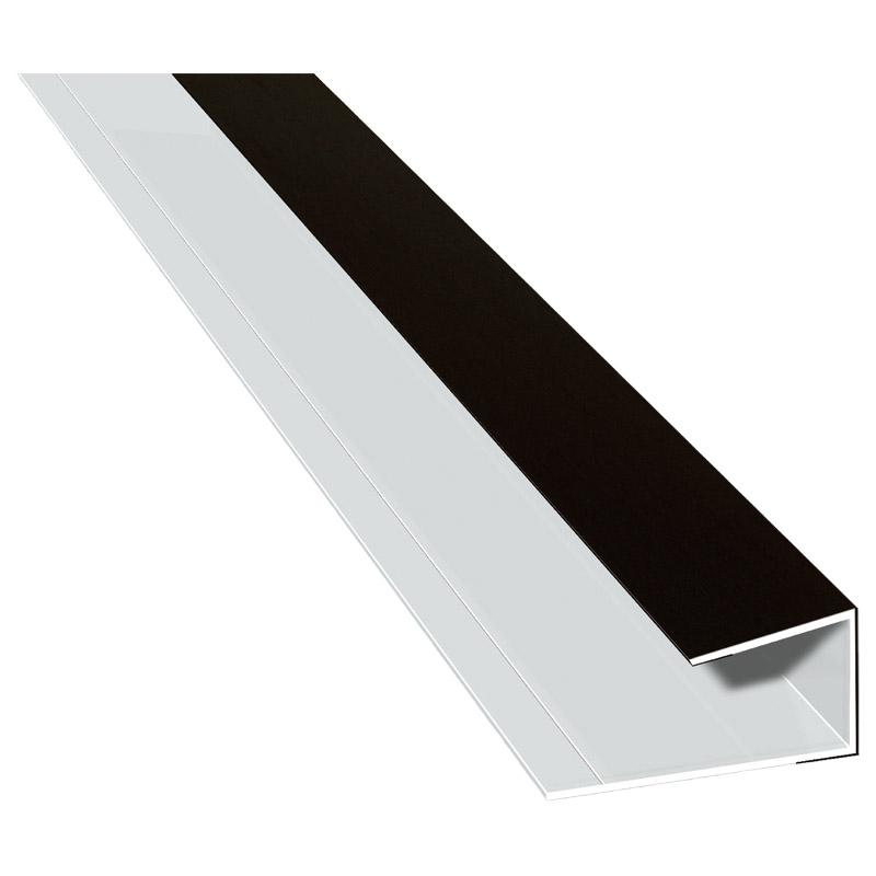 U-Profil 34x21x24mm Lg. 6,00m foliert 85 1805-167 Schwarzbraun Produktbild BIGPIC L
