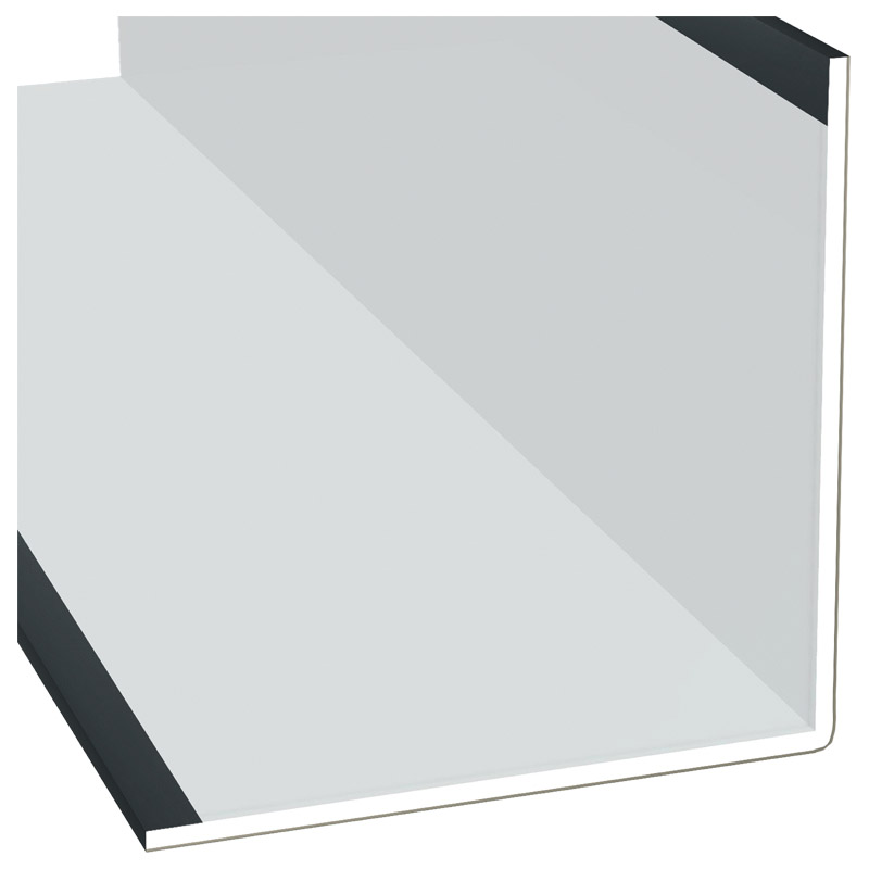 Winkelprofil 100x100x3mm Lg. 6,00m Außen foliert 70 1605-083 Anthrazitgrau Glatt Produktbild BIGPIC L