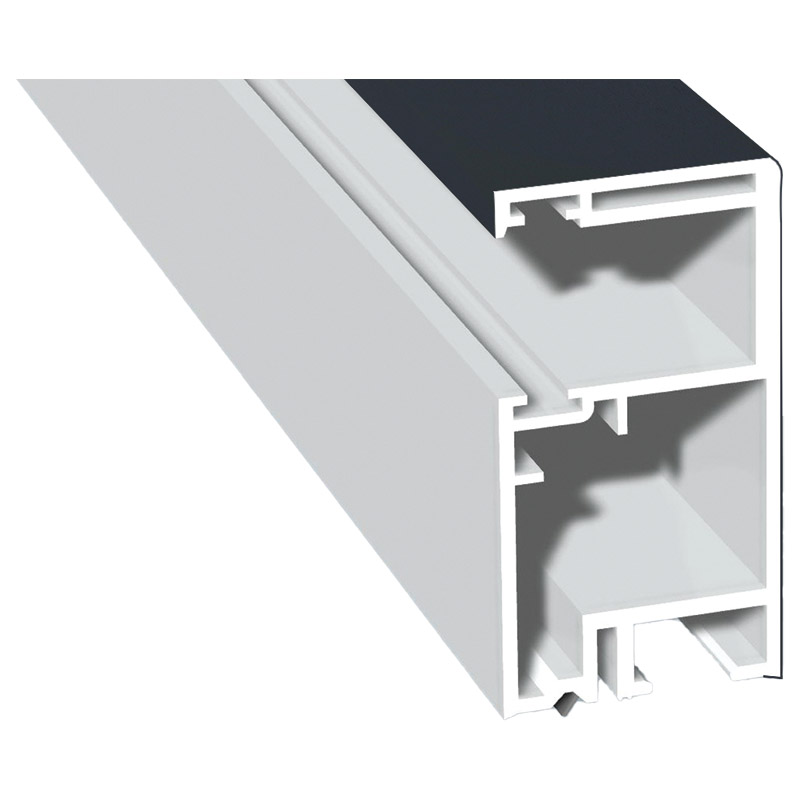 Rollladenführung 30x57mm Lg. 6,00m Rückseite foliert, ohne Bürste GK Grau 70 1605-167 Anthrazitgrau Produktbild BIGPIC L