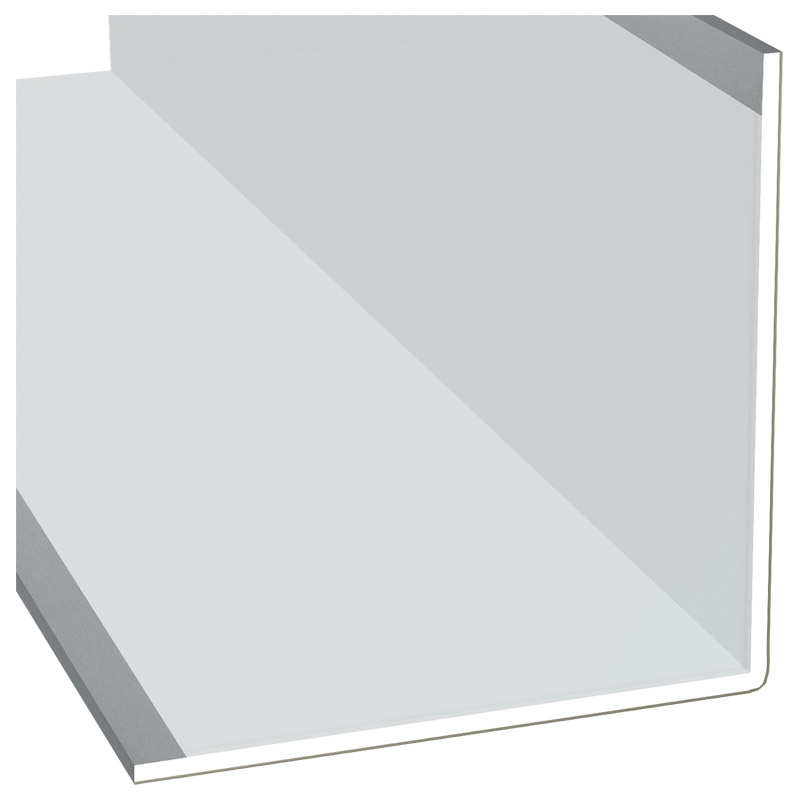 Winkelprofil 100x100x3mm Lg. 6,00m Außen foliert 71 5505-167 Silbergrau Produktbild BIGPIC L