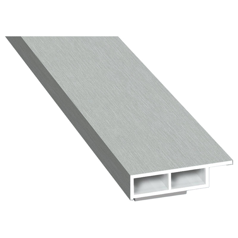 Kammerprofil 30x7mm SK Lg. 6,00m foliert mit Nase 436 1001 Metbrush Aluminium Produktbild BIGPIC L