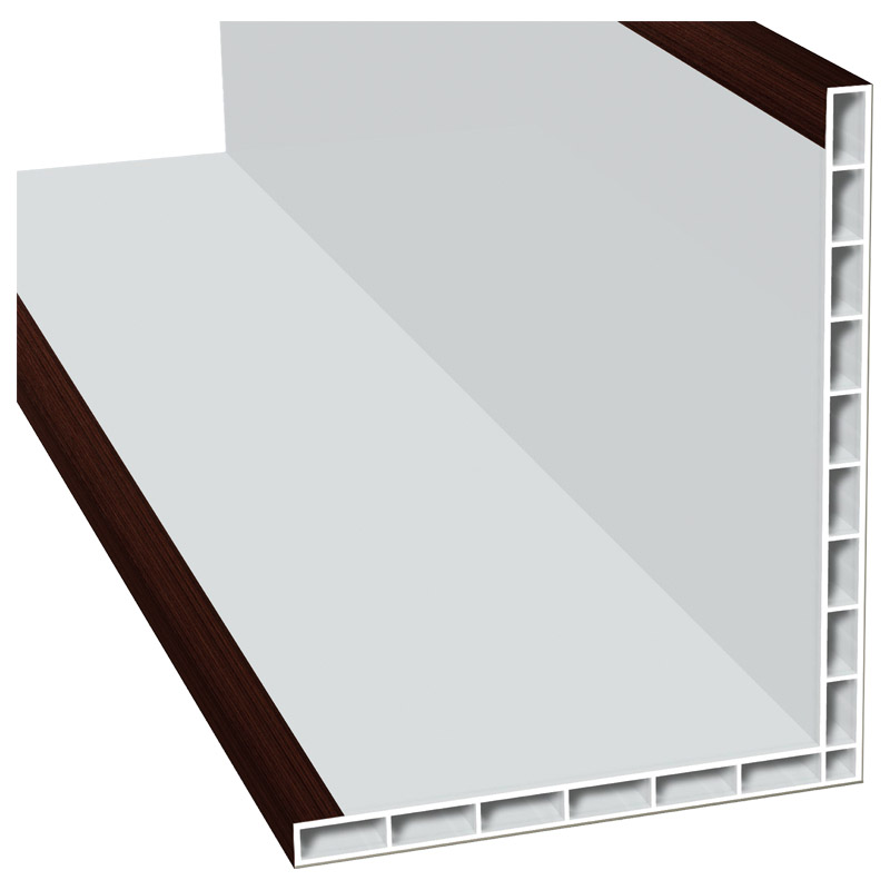Hohlkammerwinkel 110x90mm Lg. 6,00m foliert 209 7013-167 Mahagoni Produktbild BIGPIC L