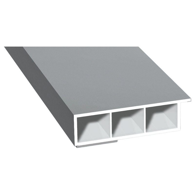 Kammerprofil 60x15mm SK Lg. 6,00m foliert, mit Nase 71 5505-167 Silbergrau Produktbild BIGPIC L