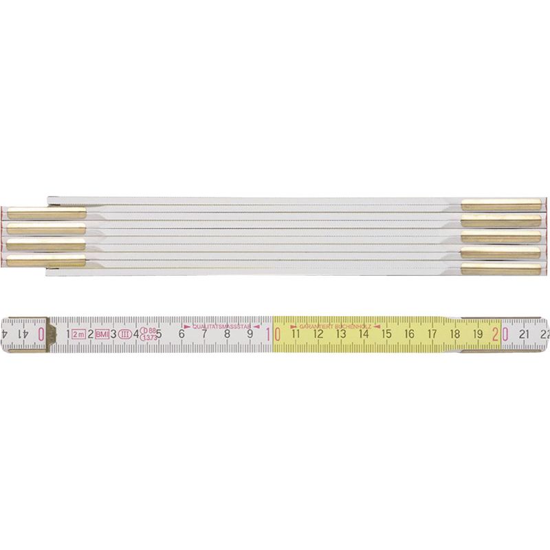 BMI Meterstab 9142/9143 2/3 m mit Lackierungswechsel und Gelenkplatten Produktbild BIGPIC L