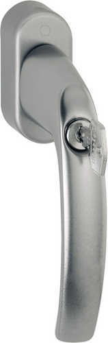 0530S/US952 100NM F9 Alu Stahl/N10A, mit Arretierung, stahlgrau/7mm/20-30mm vorst./Druckzyl. H001/HOPPE-Logo/90°/M5x35mm + M5x40mm Produktbild BIGPIC L
