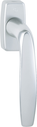 0715/US945 /F1 Alu natur/N10A, mit Arretierung, alusilber/7mm/32-42mm vorst./HOPPE-Logo/90°/M5x45mm + M5x50mm Produktbild BIGPIC L