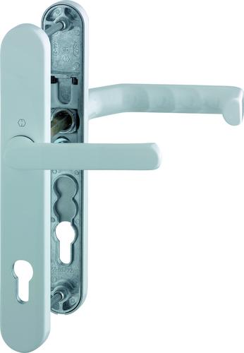 099KH/3357N/1313G Garnitur/F9016 verkehrsweiß/8 mm/Profilzylinder 92mm/57-62 mm/HOPPE-Logo Produktbild BIGPIC L