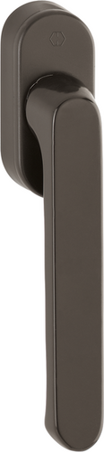 099KH/U26 /F8707 (8077) dunkelbraun/N10A, mit Arretierung, dunkelbraun/7mm/32mm vorst./HOPPE-Logo/90°/ohne Schrauben Produktbild BIGPIC L