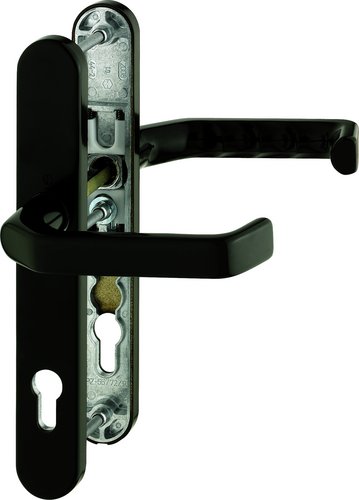 1313G/3357N Garnitur/F8707 (8077) dunkelbraun seidenglänzend/8mm/Profilzylinder 92mm/Türdicke 67-72mm/ Produktbild BIGPIC L