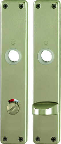 202SP Paar/F2 Alu Neusilber/8mm/Schlitzkopf mit rot/weiß-Scheibe/Olive 78mm/Türdicke 40mm//Führung ø18mm Produktbild BIGPIC L