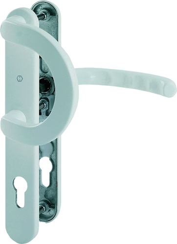 513G/3357N/1500 Garnitur//F9016 verkehrsweiß/8mm/40mm vorst./Profilzylinder 92mm/Türdicke 67-72mm/ Produktbild BIGPIC L