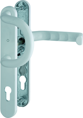 538G/3357N/1313G Garnitur/F9016 verkehrsweiß/8mm/40mm vorst./Profilzylinder 92mm/Türdicke 67-72mm/ Produktbild BIGPIC L