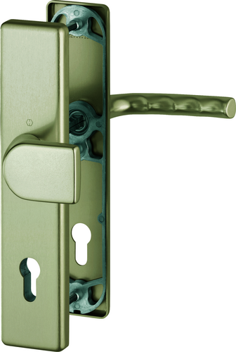 78G/2221A/2440/1117 Garnitur/ES0 (SK1)/F2 Alu Neusilber/10mm/Profilzylinder 92mm/67-72 mm/HOPPE-Logo Produktbild BIGPIC L