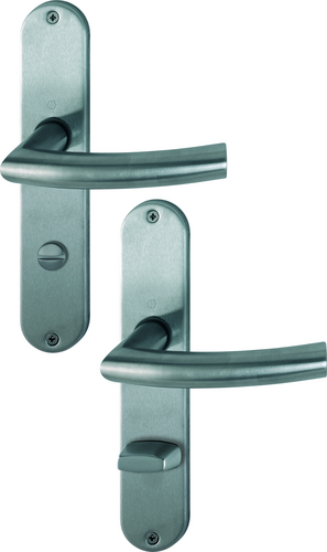 E1430Z/302 Garnitur HOPPE-Schnellstift/F69 Edelstahl matt/8mm/8mm/Schlitzkopf/Olive 78mm/Türdicke 37-42mm/ Produktbild BIGPIC L