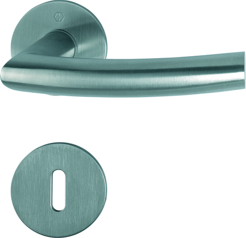 E1430Z/849-SK/849S-SK Garnitur HOPPE-Schnellstift / F69 Edelstahl matt / 8 mm, mit Reduzierhülse f. 8,5 mm Schlossnuss / Ovalbart / 35-45 mm / HOPPE-L Produktbild BIGPIC L