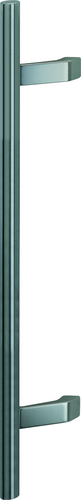 E5014 F69/F1 Edelstahl matt/Alu natur/Länge 800mm/Stichmaß 560mm/2 Stützen/BS-1102 (einseits an Kunststoff-/Aluminium un Produktbild BIGPIC L