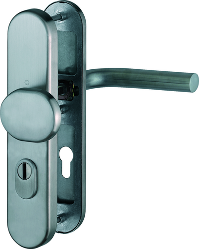 E86G/3332ZA/3310/150Z Garnitur HOPPE-Schnellstift/ES1/F69 Edelstahl matt/8mm/Profilzylinder 72mm/42-47 mm/ Produktbild BIGPIC L